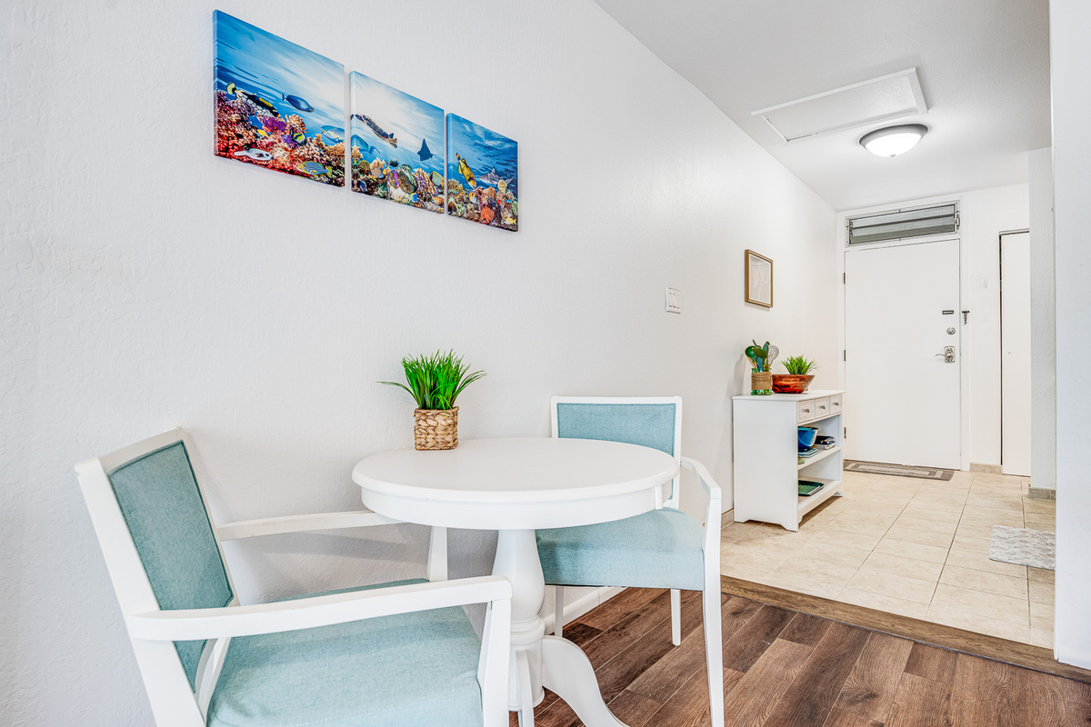 Indoor breakfast area