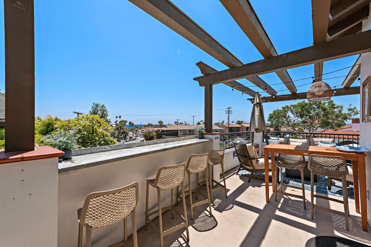 Enjoy your own beautiful deck right outside the kitchen sliding doors.