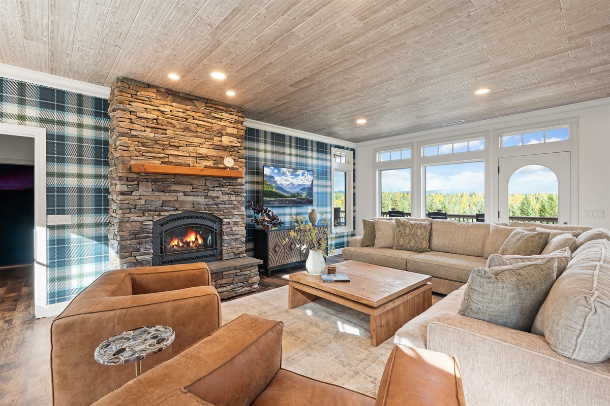 Curl up by the stone fireplace, sip something cozy, and let mountain calm settle in.