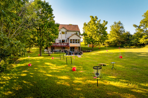 Games to play: frisbee golf, corn hole, bucket golf, ladder ball, big jenga, etc.