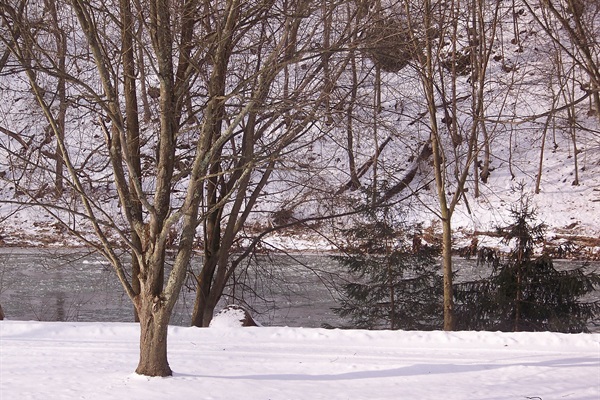 River in winter.