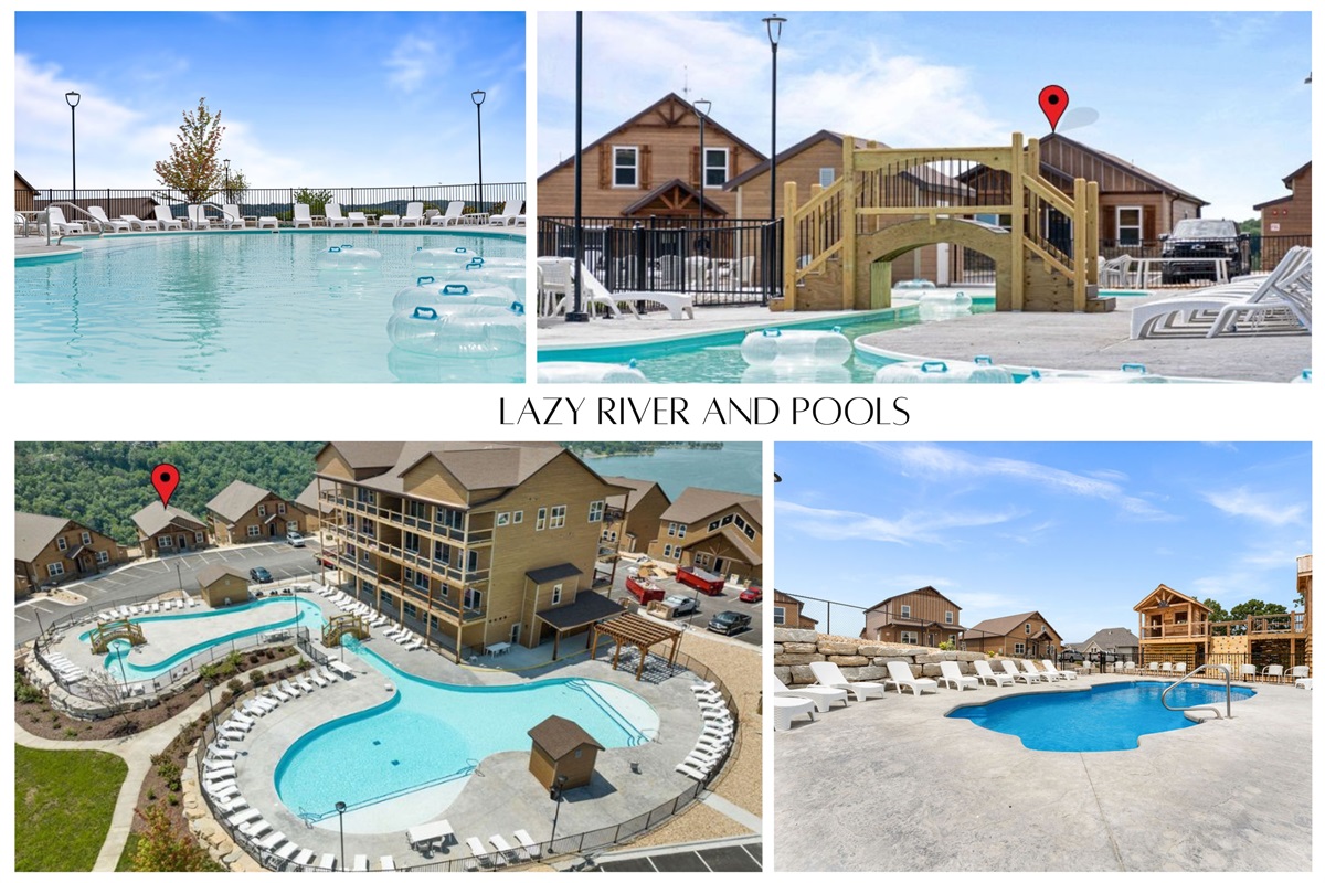 We are located directly across from the lazy river, pool, arcade rooms, indoor pools, and one of the playgrounds! Your group can enjoy walking back and forth with ease. 