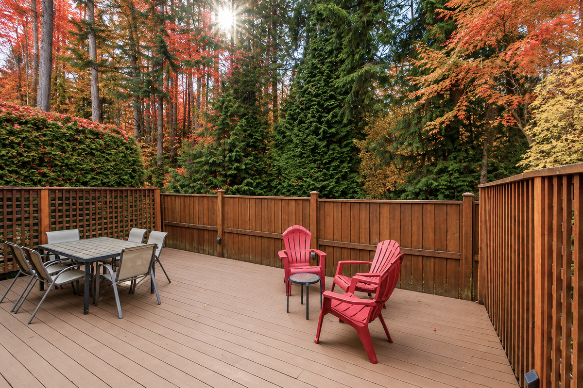 Over-sized deck with BBQ
