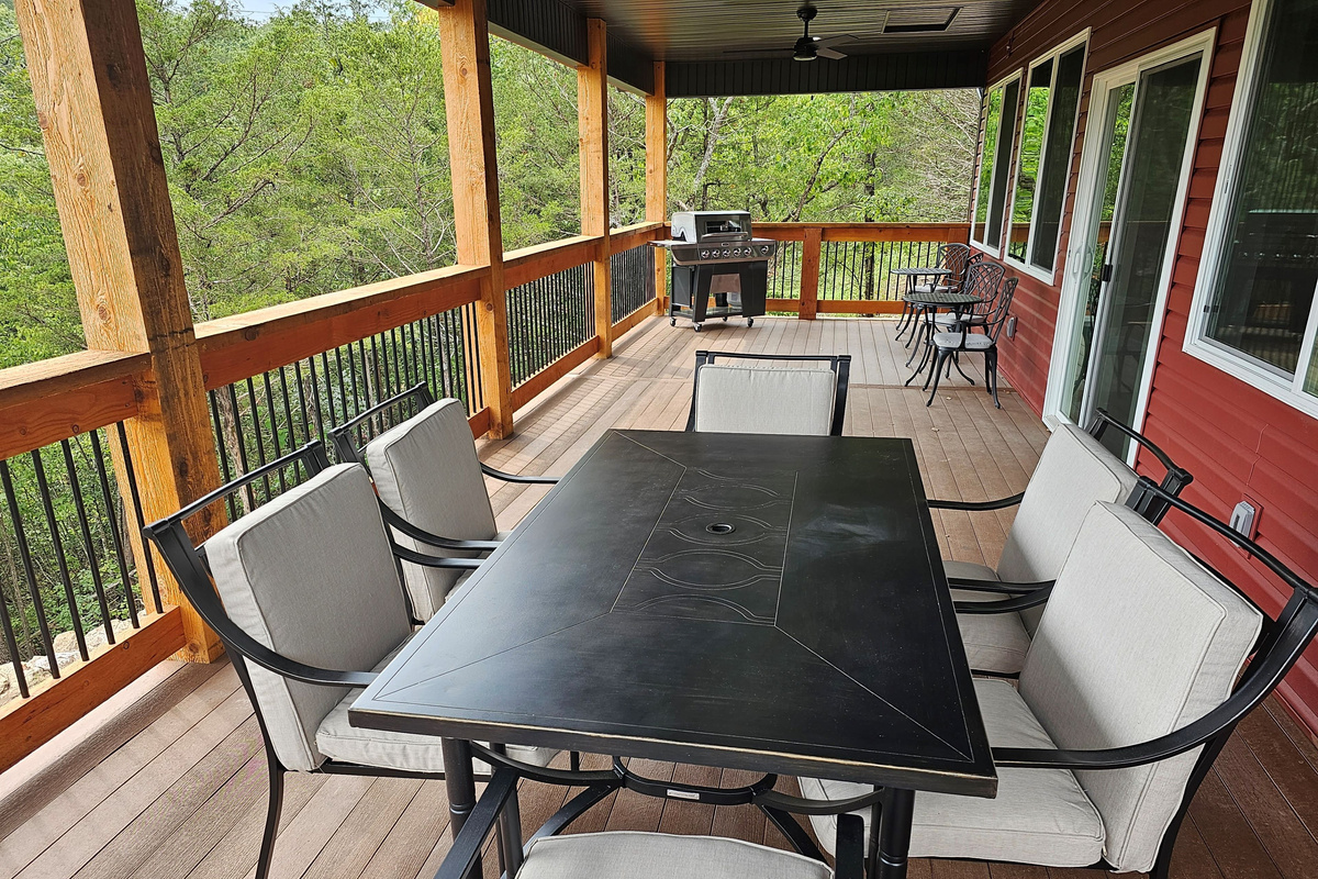 Outdoor dining with a view—perfect for morning coffee or evening meals.