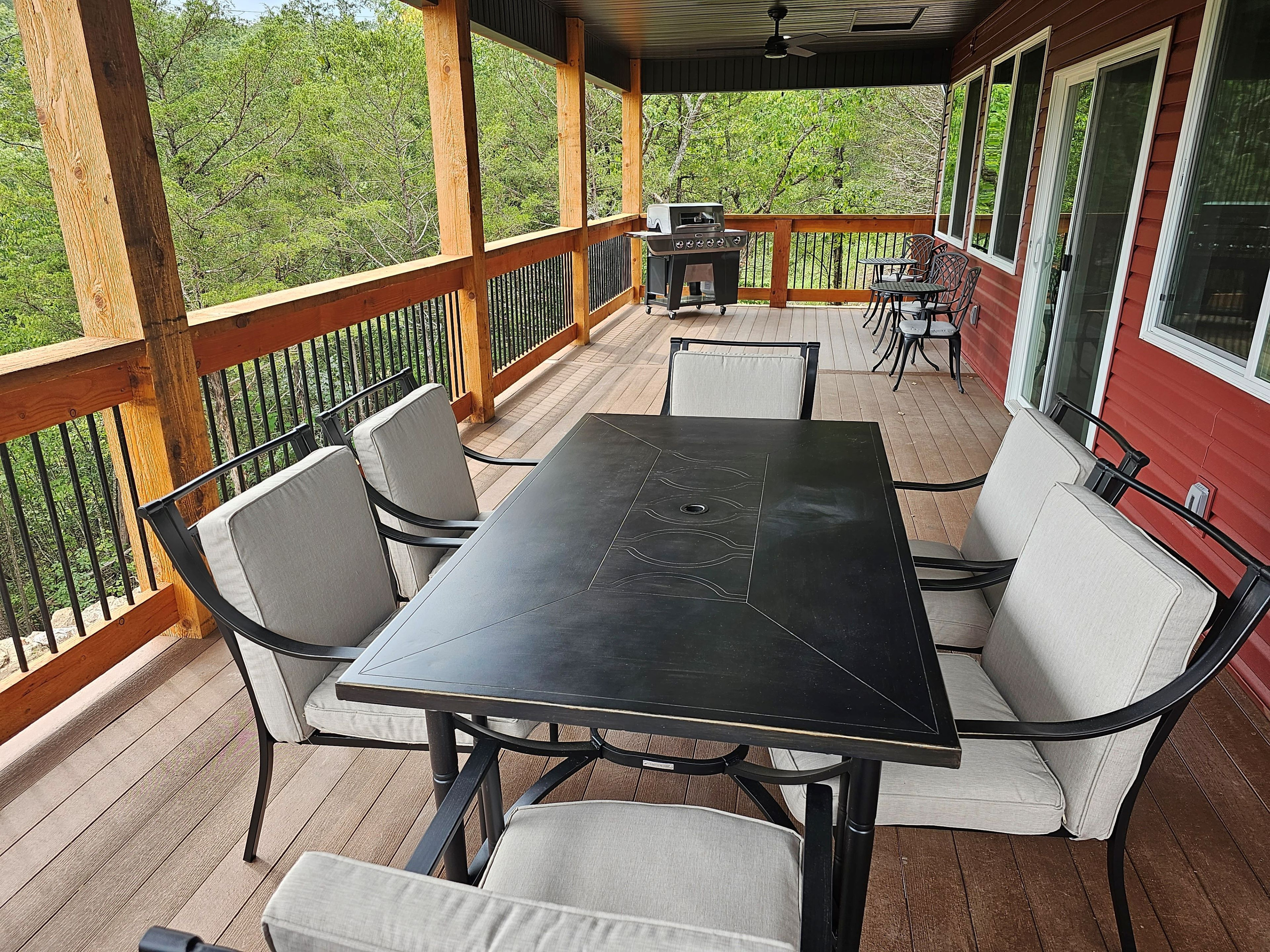 Outdoor dining with a view—perfect for morning coffee or evening meals.