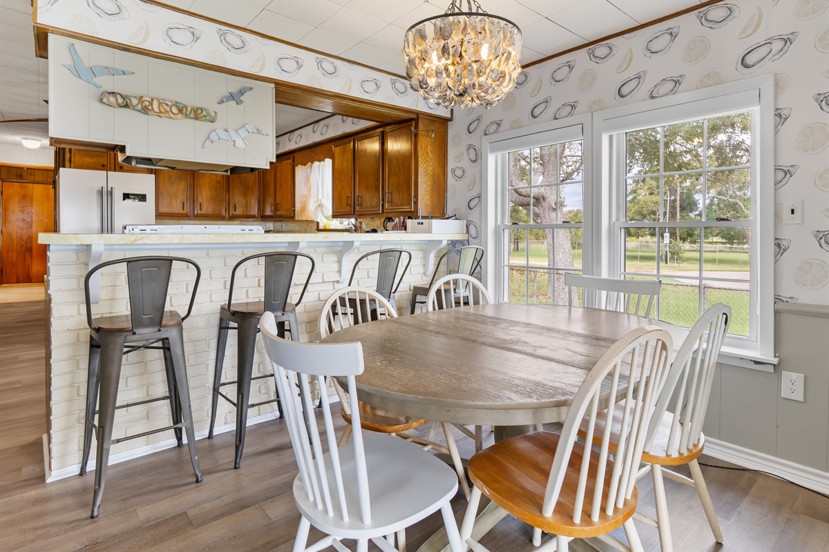 dining room and bar area