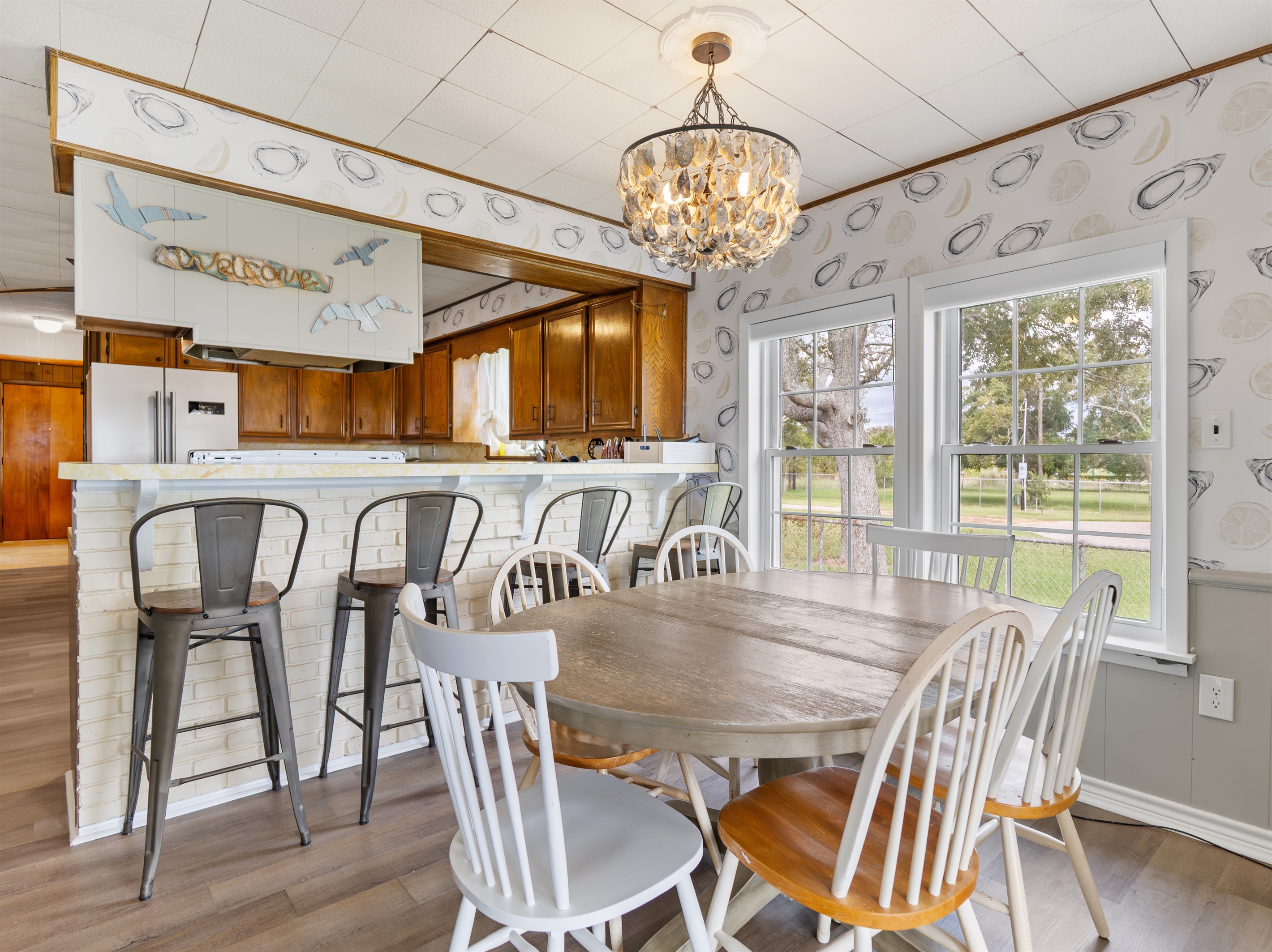 dining room and bar area