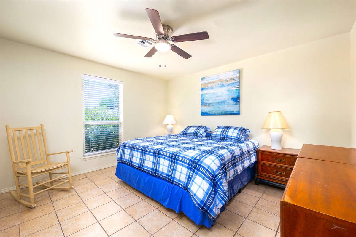 Master bedroom with King Size bed