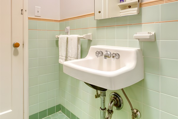 Vintage restroom original 1930's tile