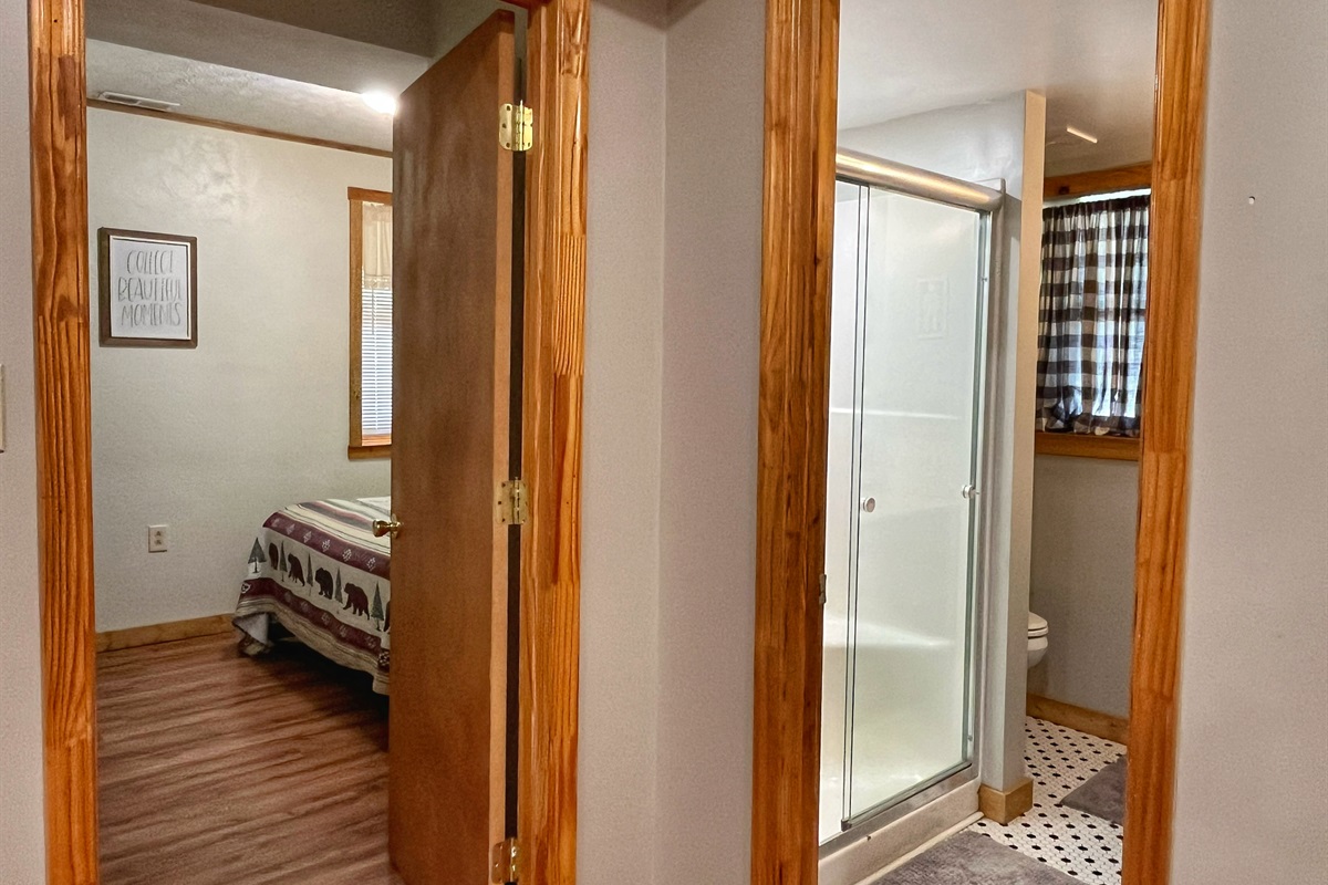 Second bathroom view of walk-in shower