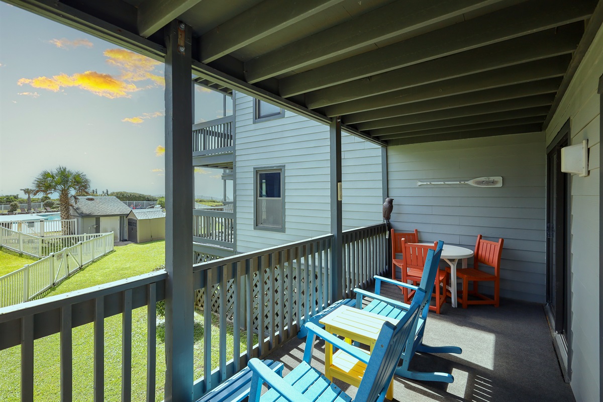 Every sunset is a front-row experience on the balcony