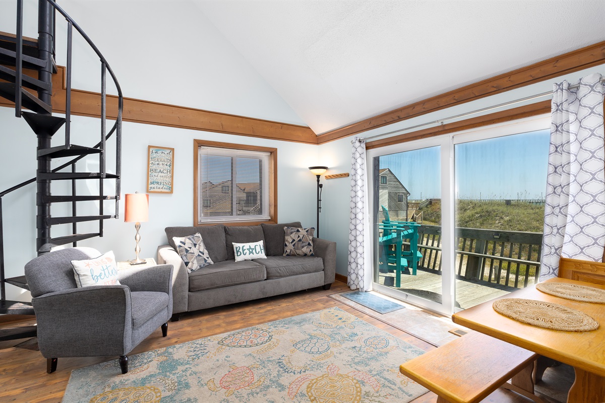 Living room with direct balcony access!