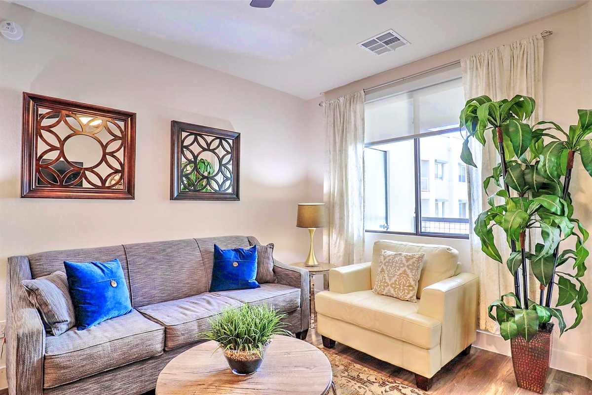 STAGED PHOTO SAME FURNITURE BUT MAYBE DIFFERENT LAYOUT.