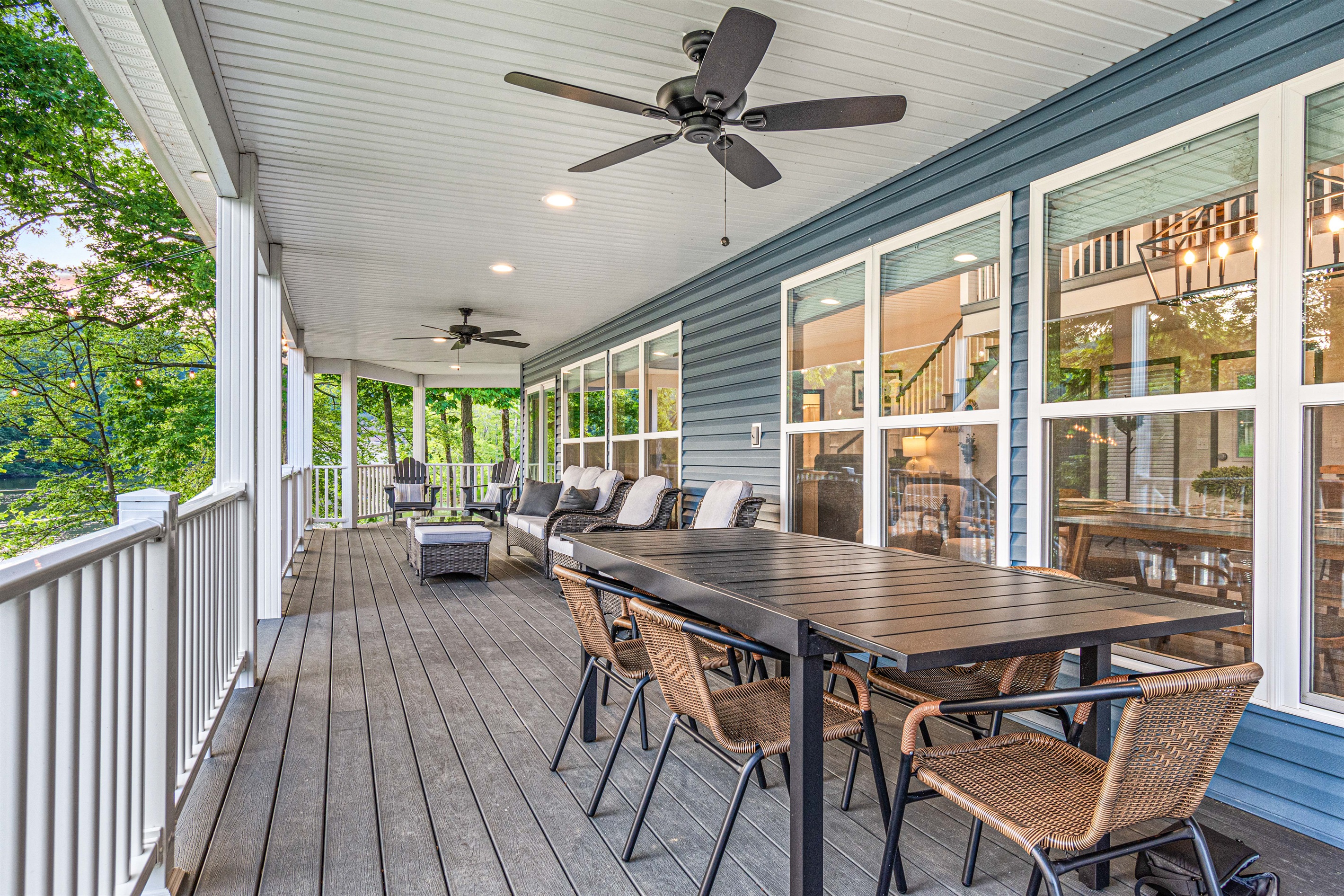 Bring everyone together on the spacious covered porch – plenty of room for the whole group to gather and make lasting memories.