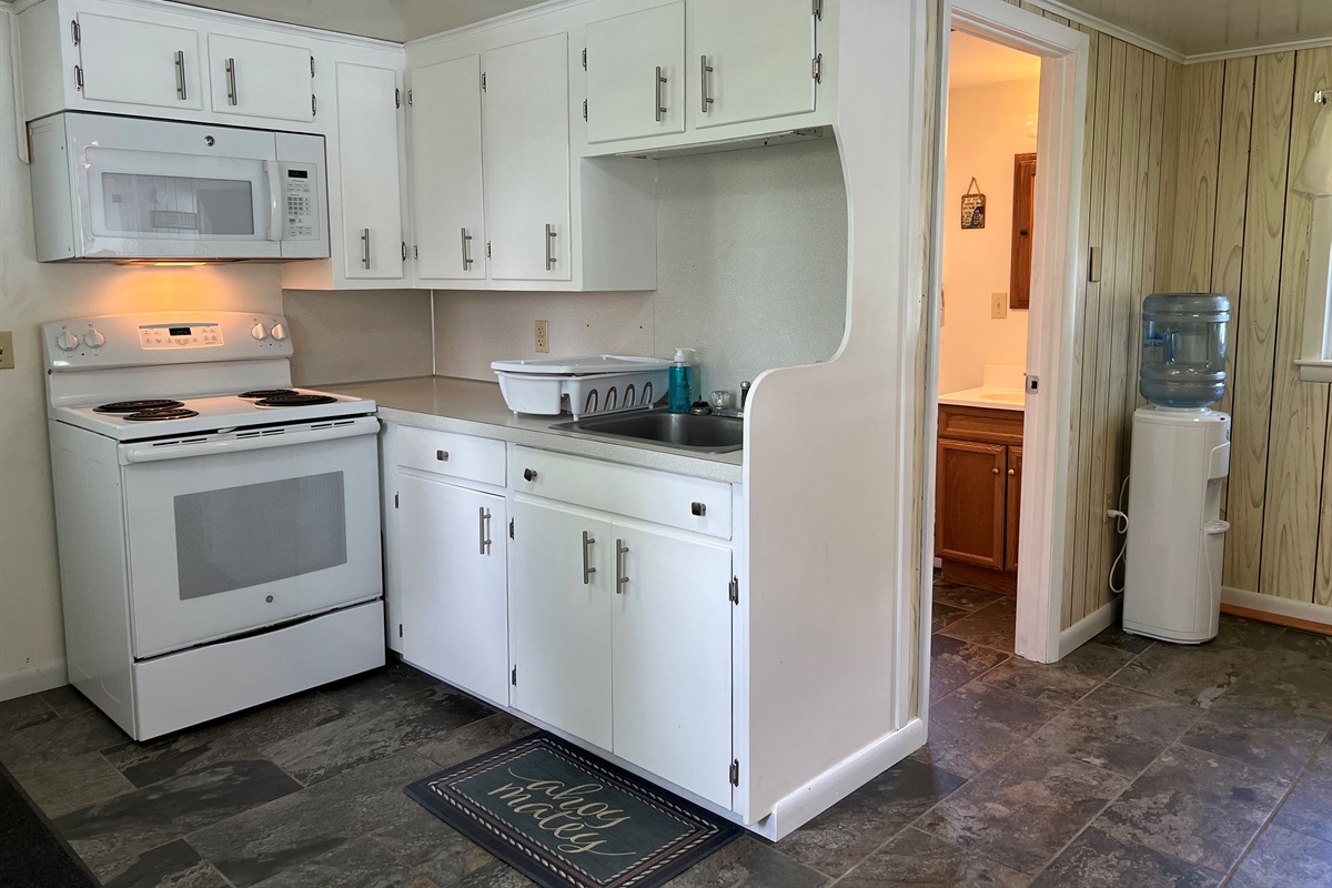 Kitchen and 1st floor bathroom with shower