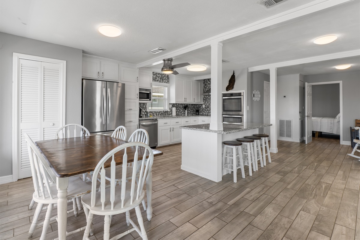 Main dining and kitchen area (upstairs)