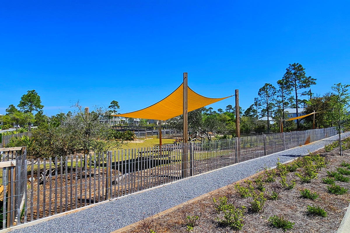 Let your pup run free at the nearby dog park.