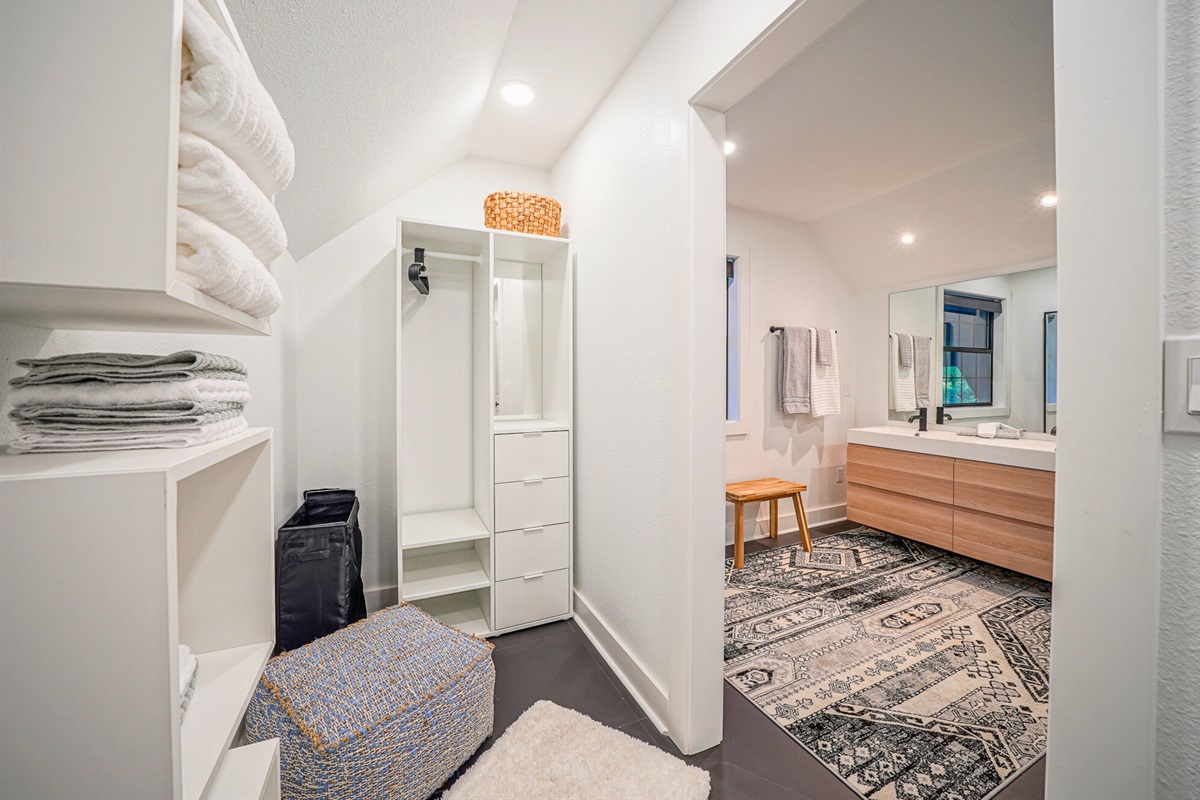 Spacious, functional, and beautifully styled — enjoy a private dressing nook with direct access to your luxury ensuite bathroom.