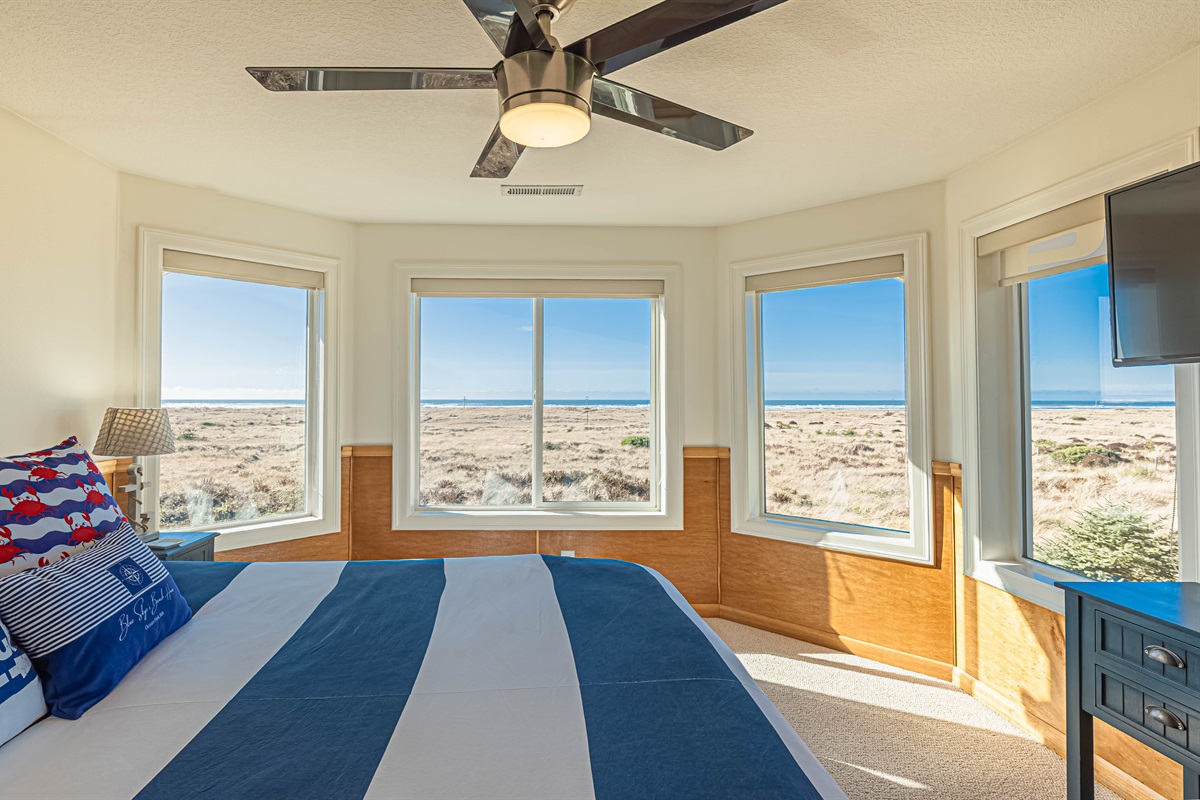 "Captain's Quarter's" bedroom boasts the best view in the house!
