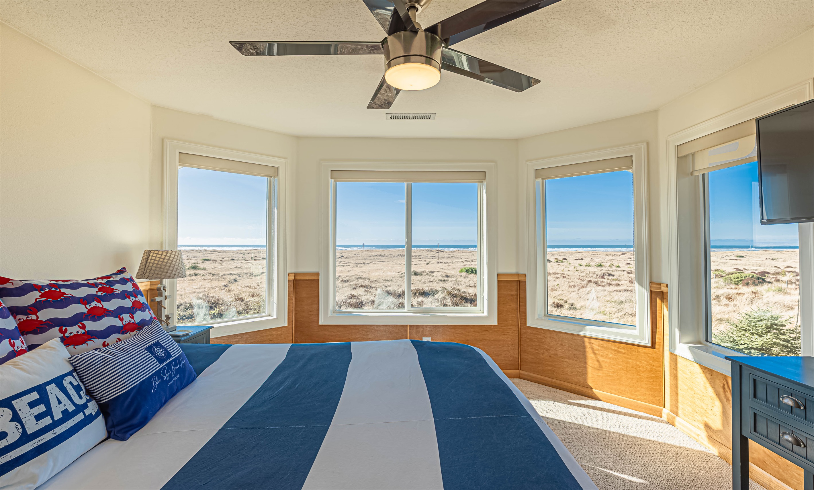 "Captain's Quarter's" bedroom boasts the best view in the house!