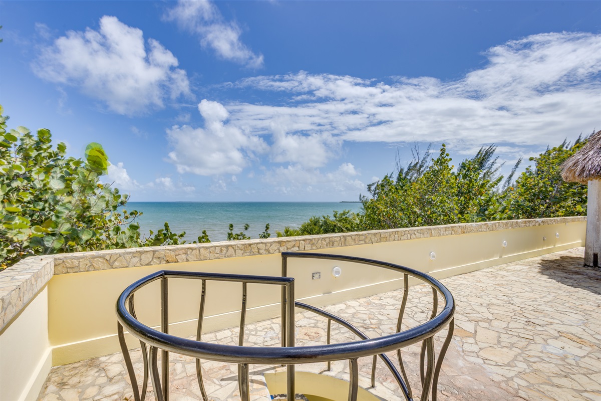 Roof top spiral staircase access on 3rd floor