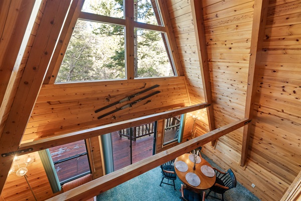 View down from the loft