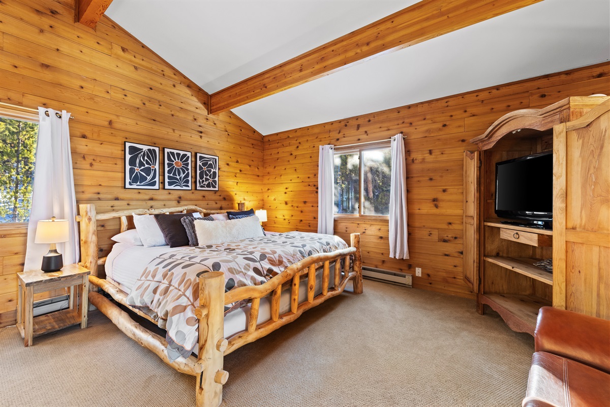 Oversized Primary Bedroom with King bed on top level of home