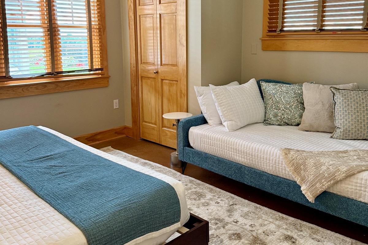The closet offers a spot to park your luggage and things for your stay.