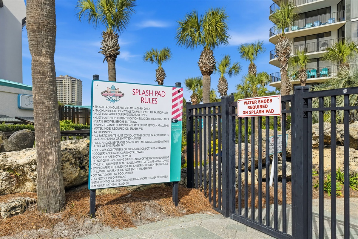 Rules for Edgewater's Splash Pad