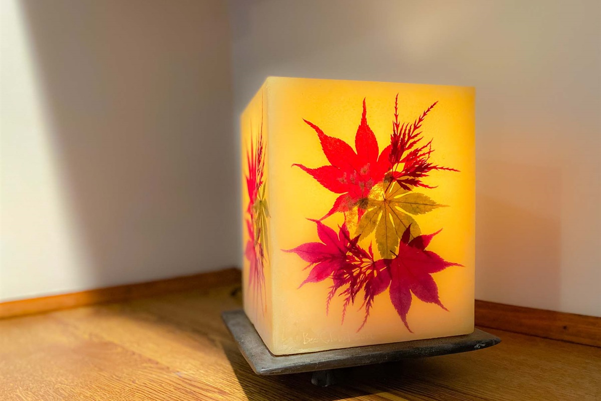 locally made beeswax candles at the Hive!