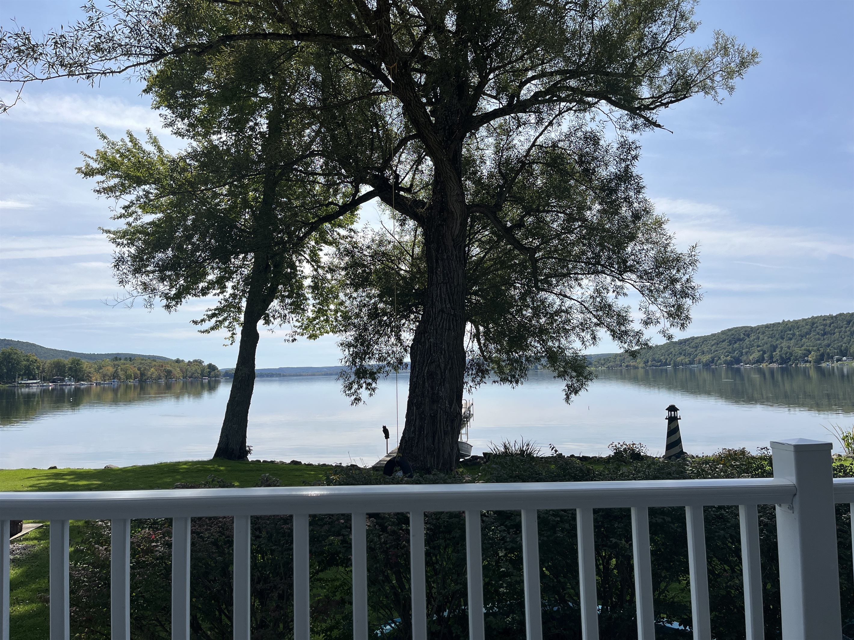 View off the covered deck