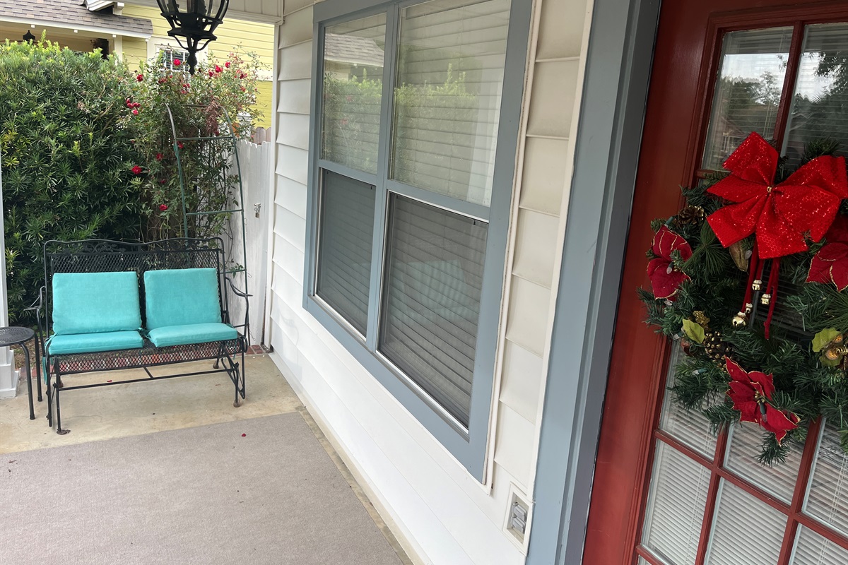 Enjoy the morning sunrise or the cool evening breeze on the front porch.