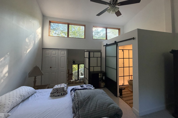 Master bedroom suite with entry to ensuite bathroom