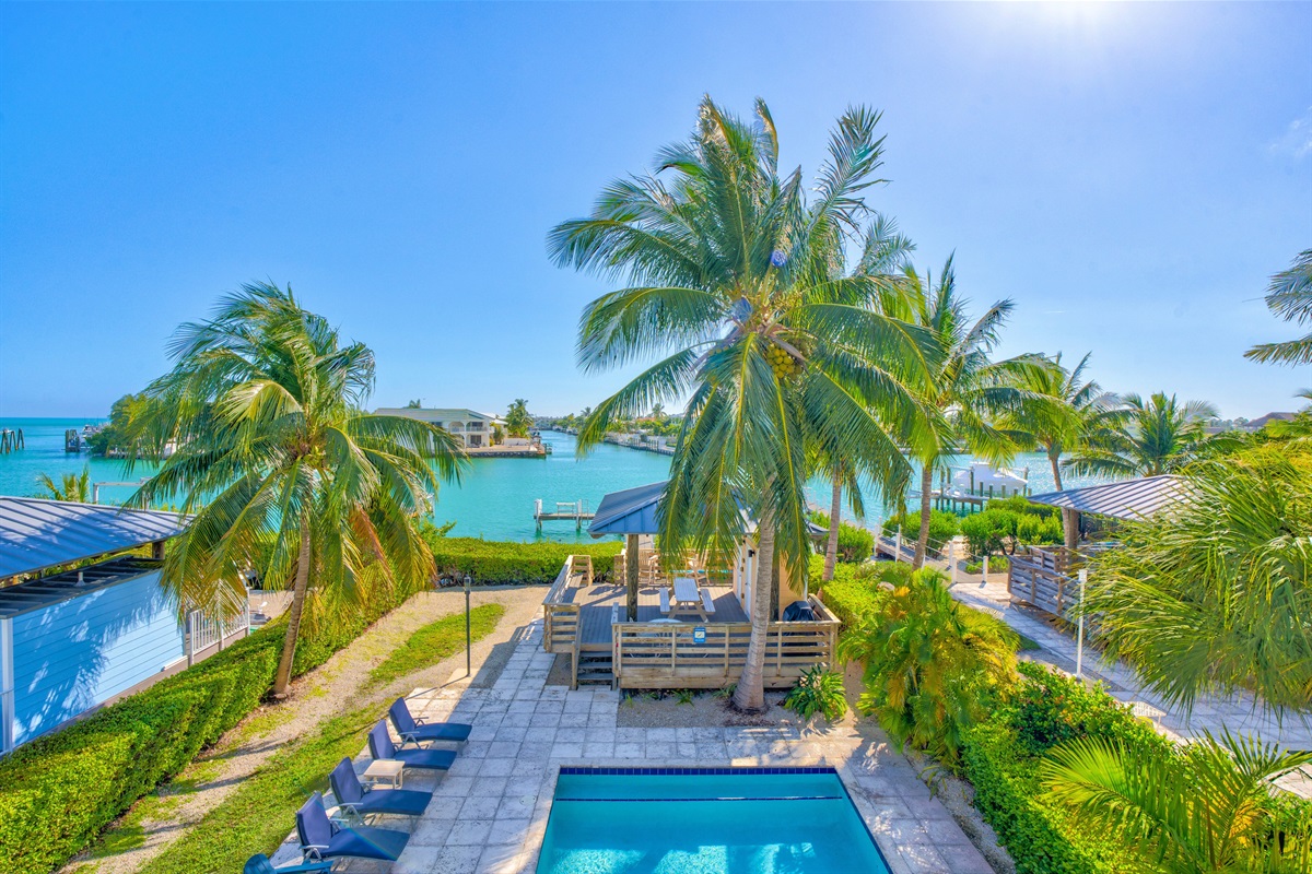 The view from the primary balcony is unbeatable.