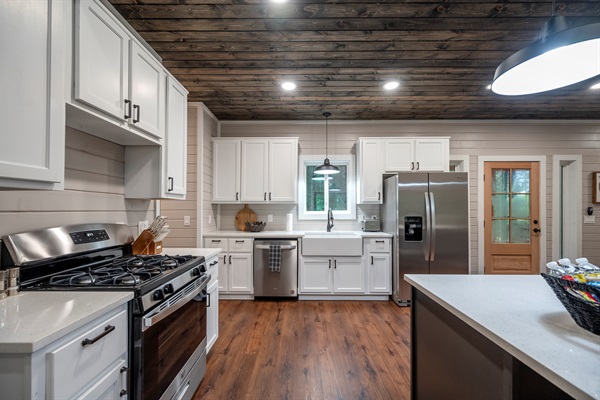 Fully stocked kitchen- except for the food. :) 