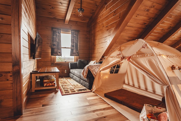 Welcome to the Chill Zone-Lounge on the King Size Convertible Sofa Sleeper-The Perfect Spot to Play Nintendo Switch Games!