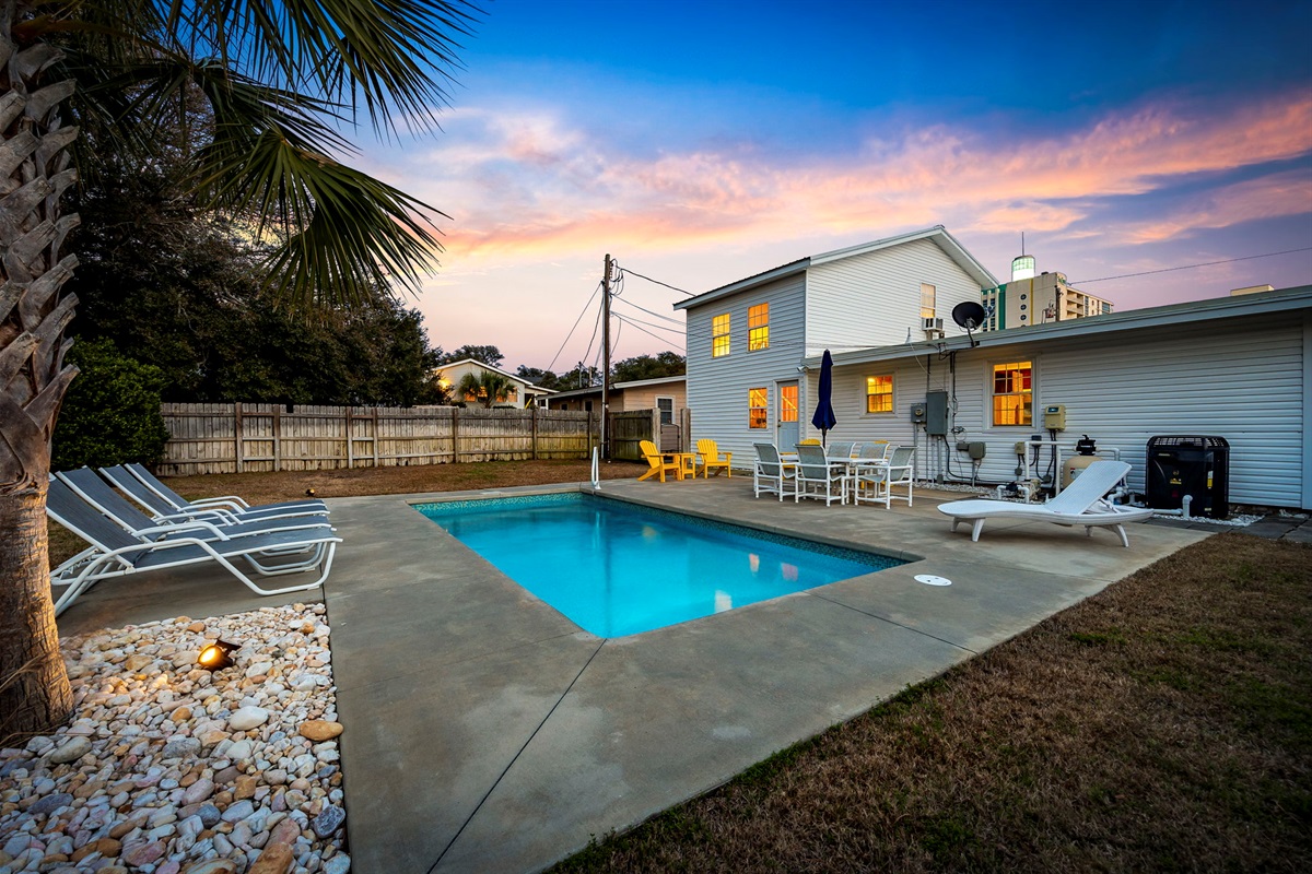 Private outdoor space for relaxing and grilling