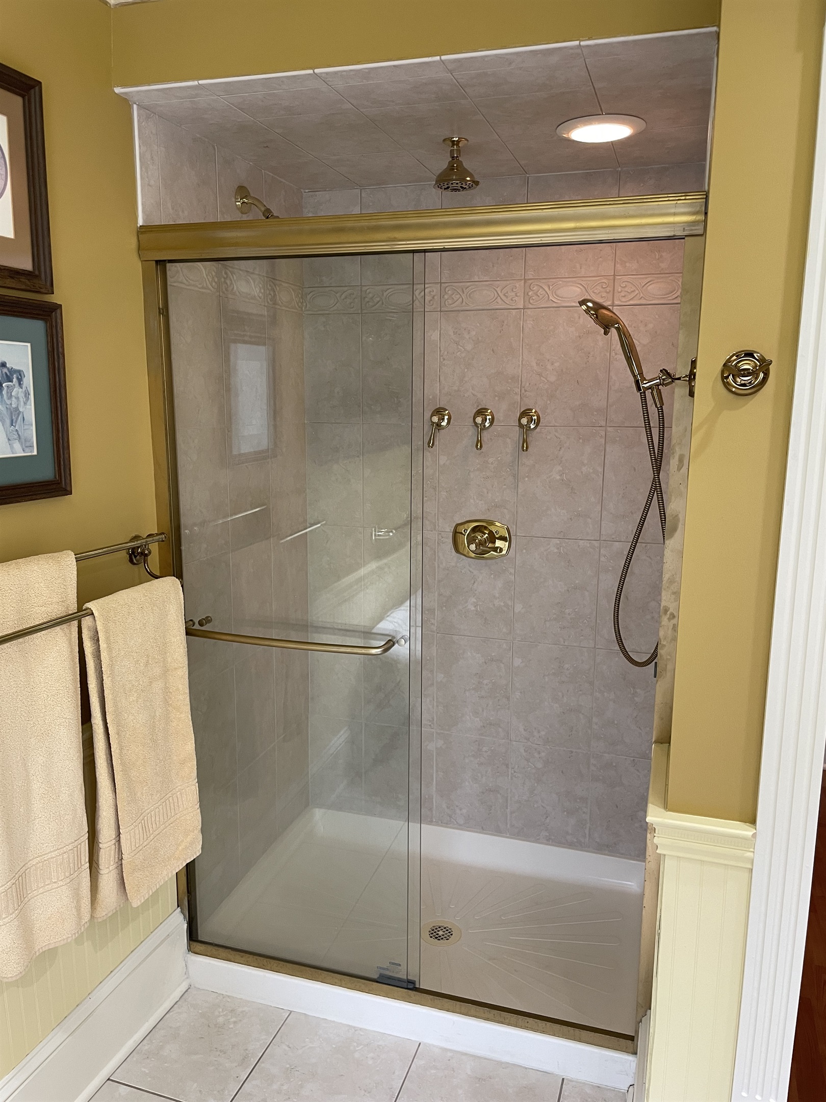 Multi-head shower, reg, rain, detachable
