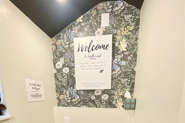 Newly finished 1/2 bath.