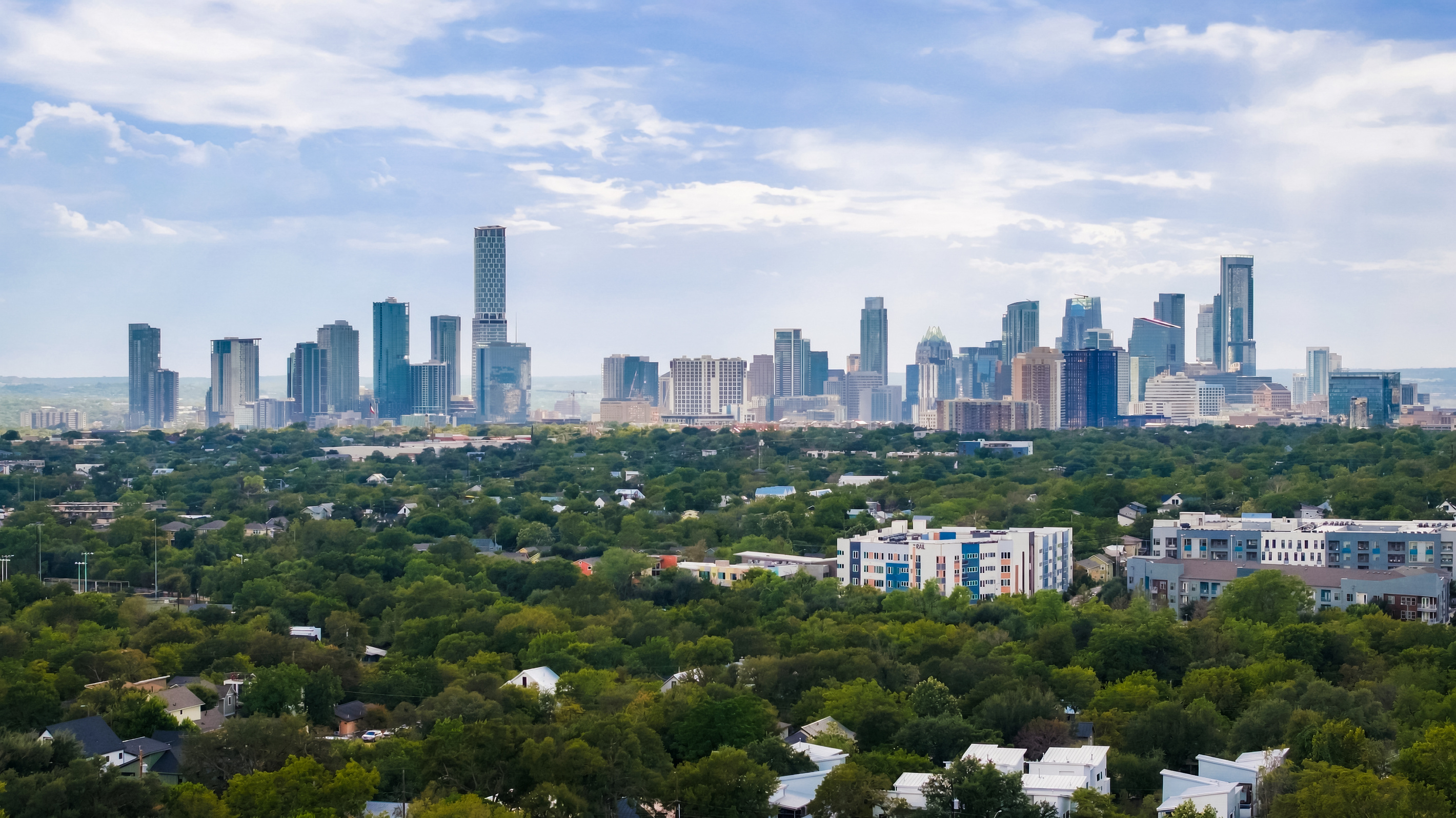 Downtown Austin's skyline rises just minutes from this East Austin retreat.