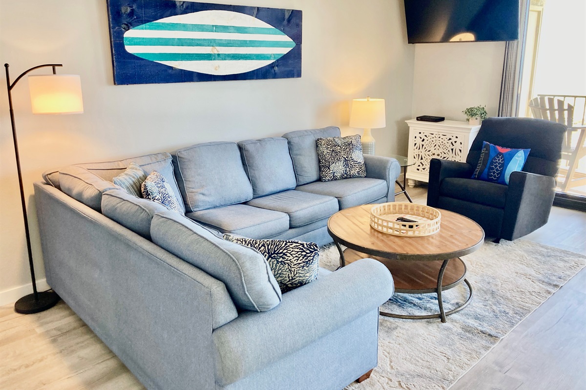 Sectional with a queen sofa sleeper!