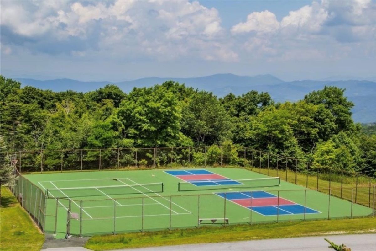 Tennis and pickleball courts with rackets and balls available in the condo and from the front office