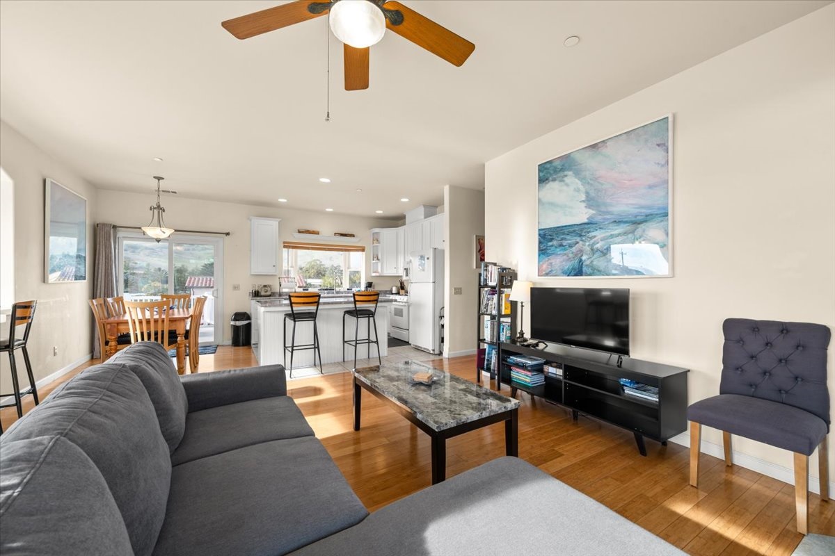 living, kitchen and dining