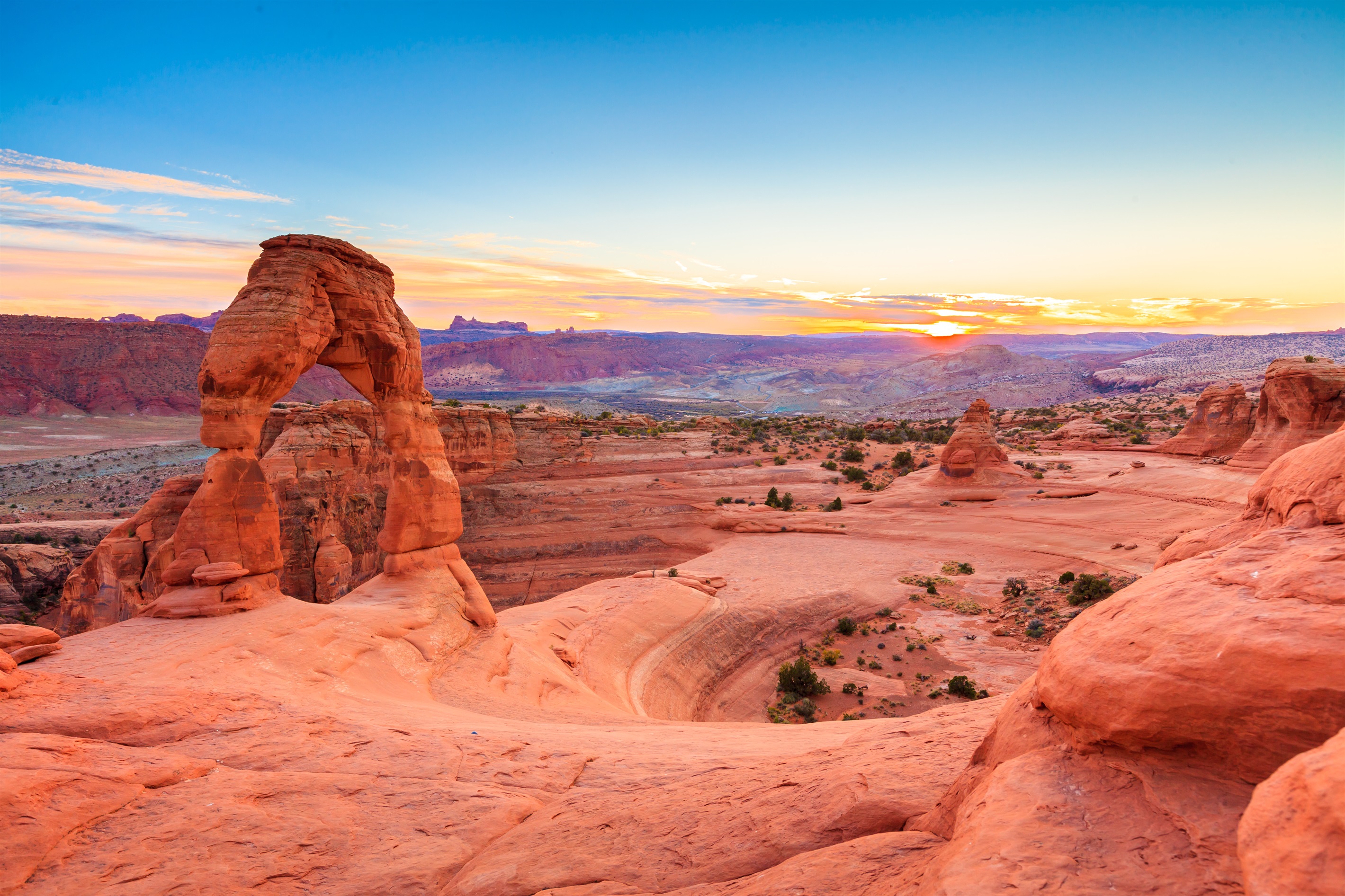 Hike to Delicate Arch in Arches National Park, only a 14 mile drive from the home.