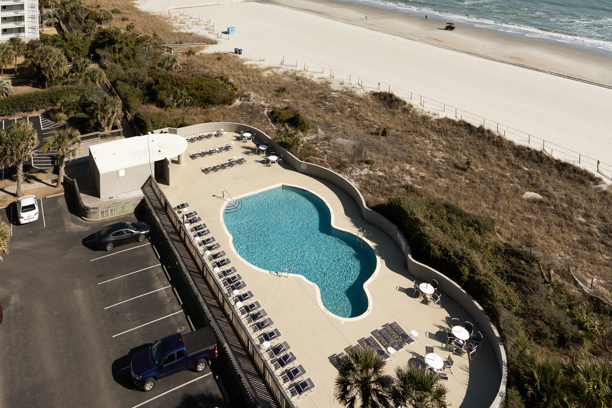 Beach and pool views