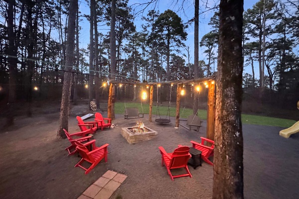 From sunrise coffee on the swing to sunset s'mores - this backyard has it all.
