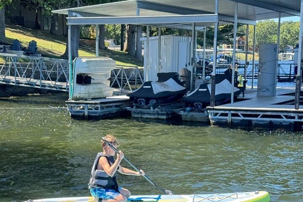 Two paddle boards for guest use as well as a large Lilly mat 6’x16’.