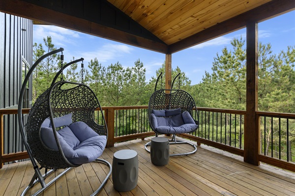 The perfect spot to read a book with a glass of wine, or snuggle and enjoy the sounds of nature