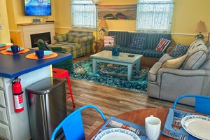 Open floor plan — cook in the kitchen, host game night, kick