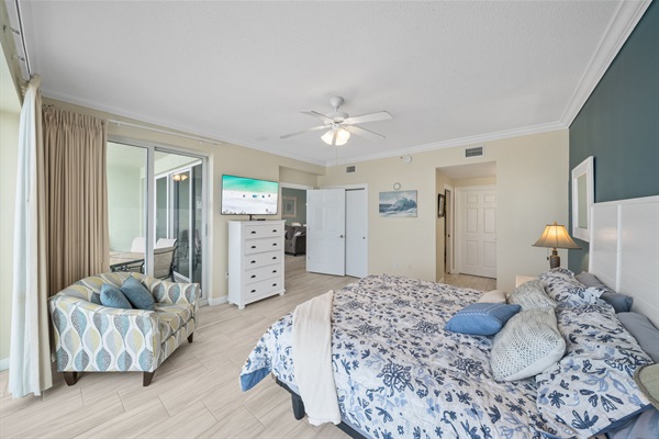 Large double closet in the main bedroom
